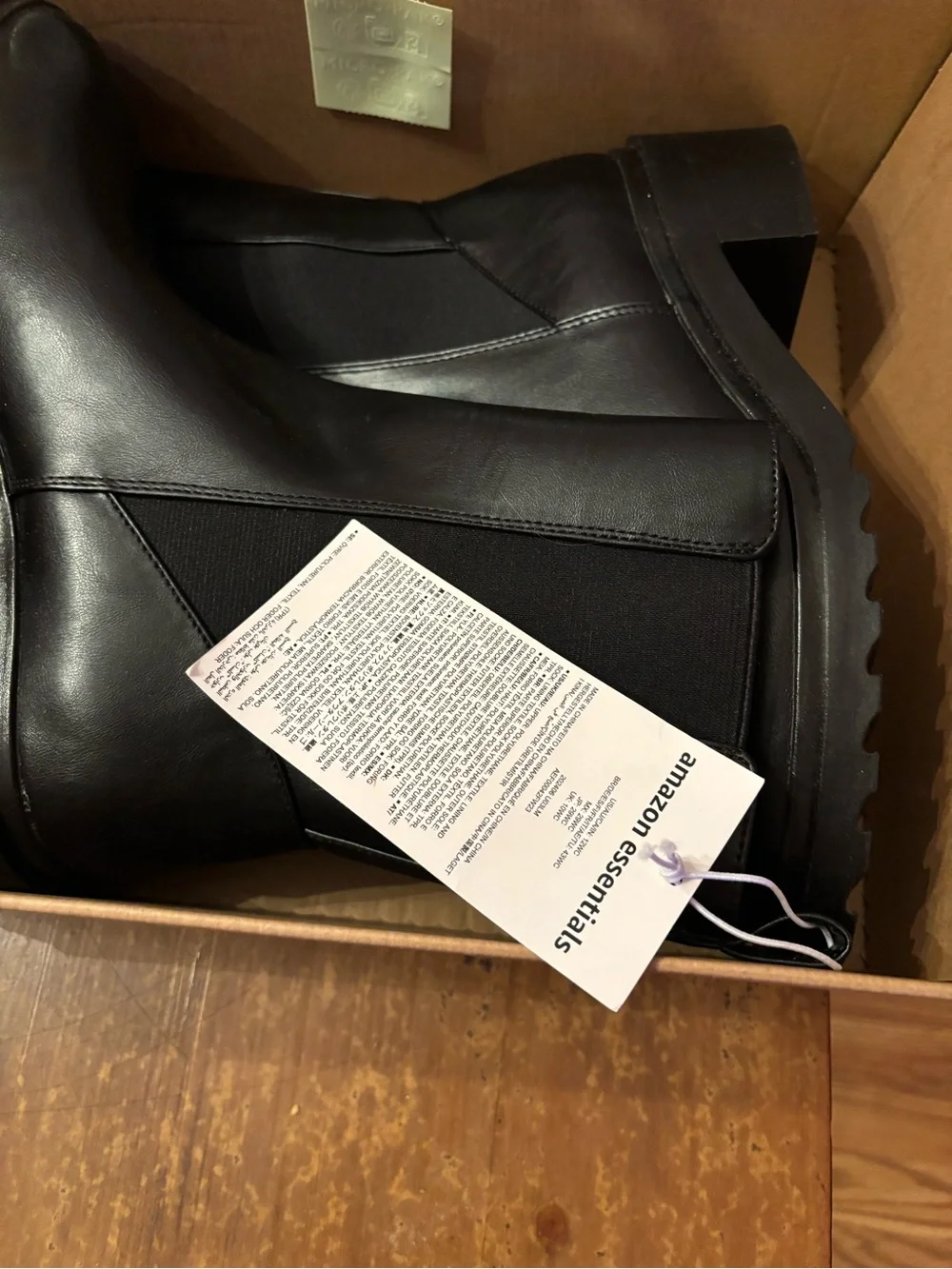 Men's Black Leather Chelsea Boots - Sleek Slip-On Design SZ 12 new in box!